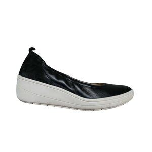 Vionic Jacey Womens Wedge Size‎ 6 Orthotic Black Leather Cushioned Comfort Shoes